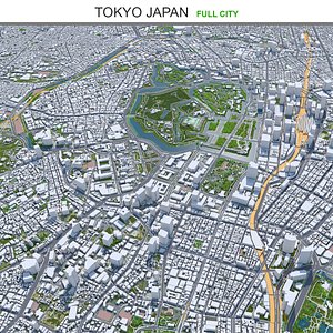 Tokyo City Japan 40km 3D