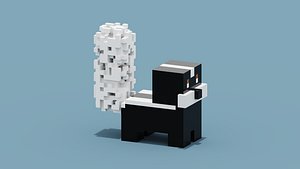 3D Voxel Skunk