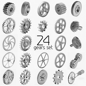 3d 24 gears set model