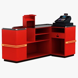 3d model of cash counter 6