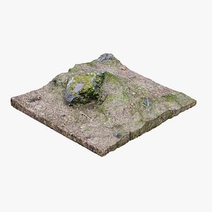 3D Scanned Rock 02 model