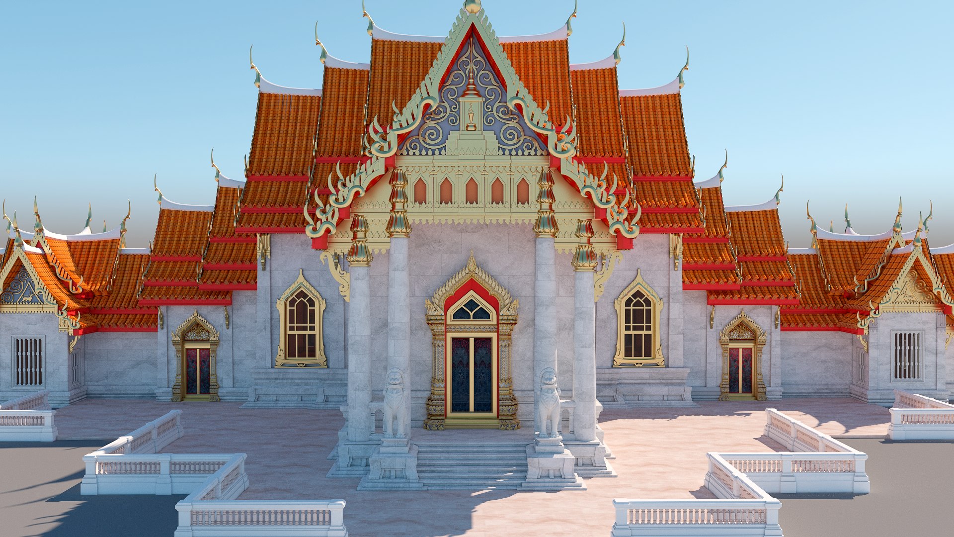 3D Realistic Temple Thailand - TurboSquid 1500903