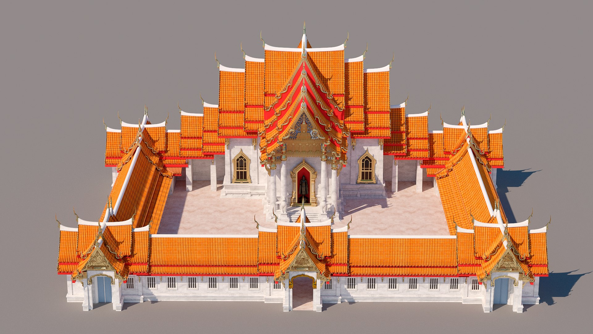 3d Realistic Temple Thailand - Turbosquid 1500903