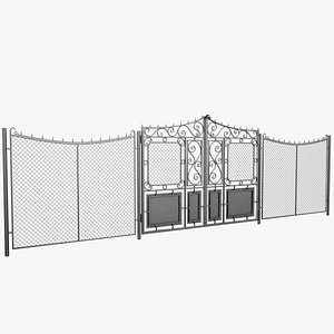 wrought iron gate fence 3d max