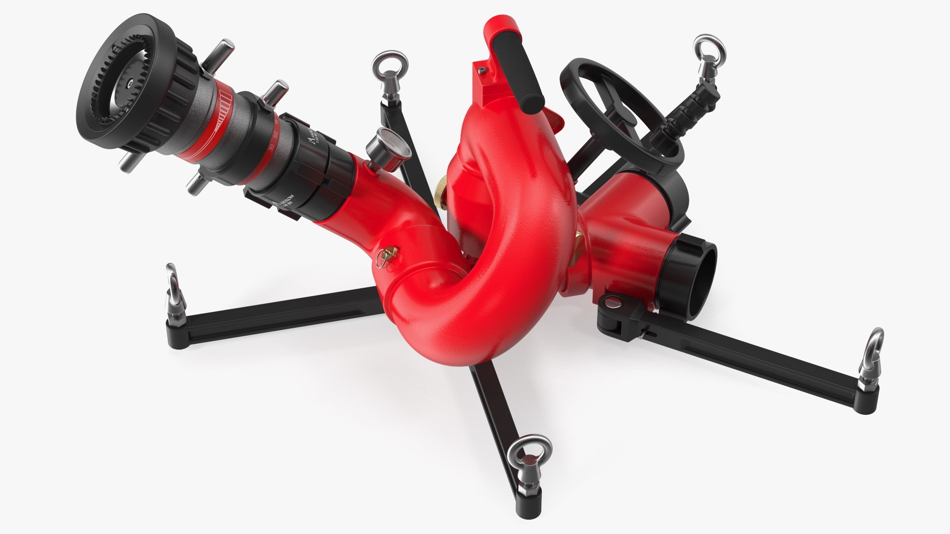 Rosenbauer Power Stream Portable Firefighting Monitor 3D model ...