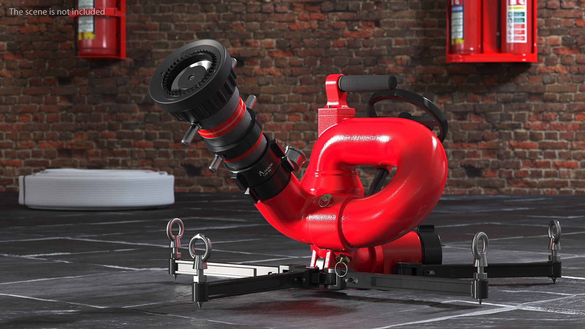 Rosenbauer Power Stream Portable Firefighting Monitor 3D model ...