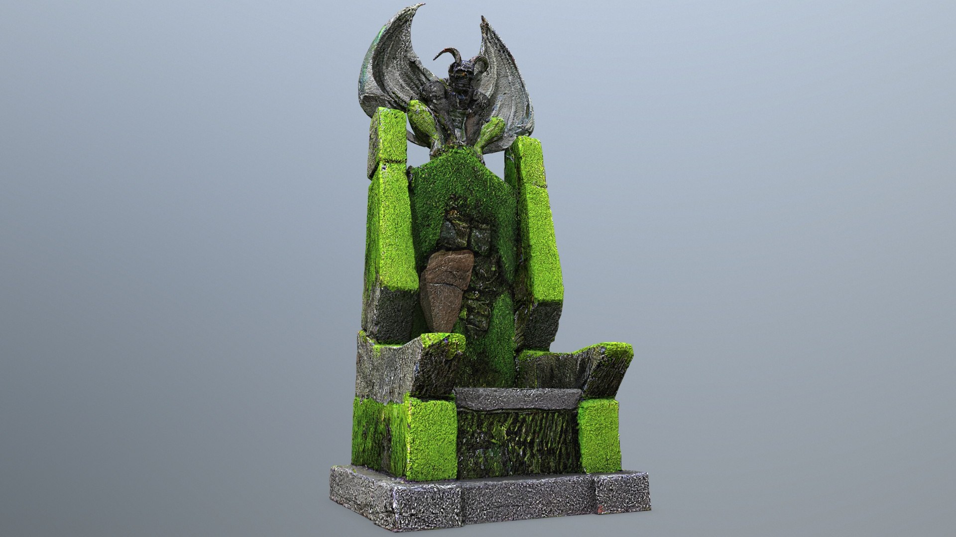 3D Model Devil Stone Throne - TurboSquid 2269798