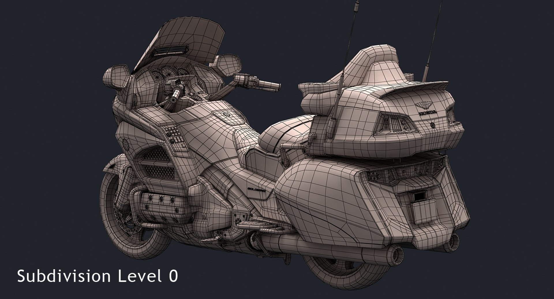 3d 2016 Honda Goldwing Model
