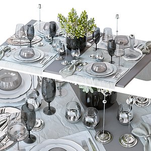 3D Tableware set model