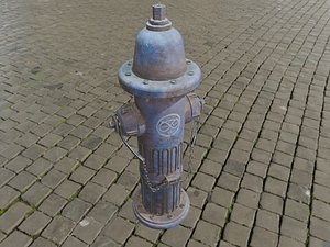 Low Poly Fire Hydrant - 3 Texture Variants 4K 3D