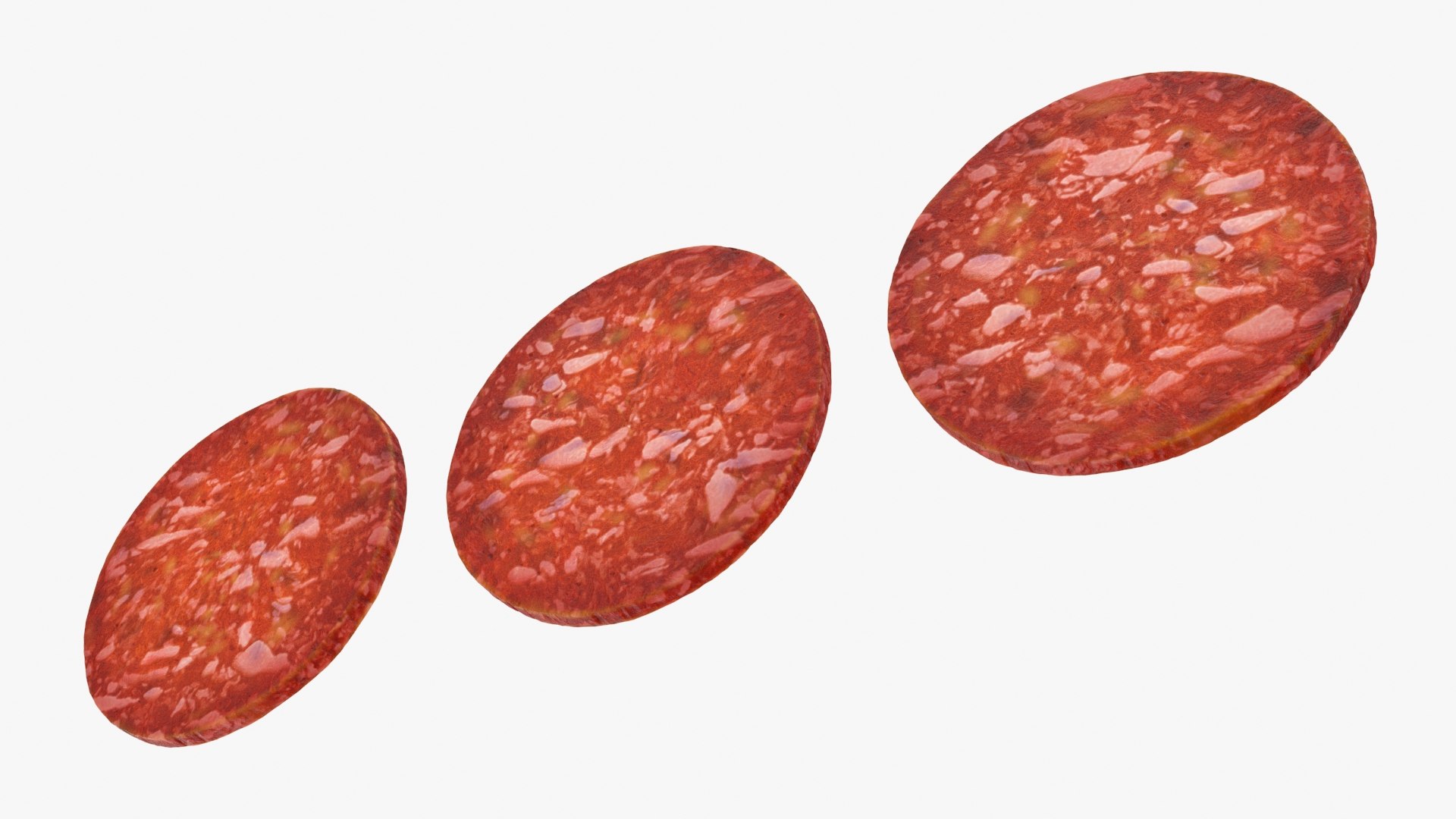 3D Model Pepperoni Slices - TurboSquid 2275465