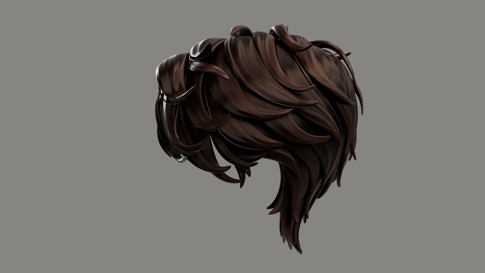 Cartoon Man Hair Model - TurboSquid 2242520