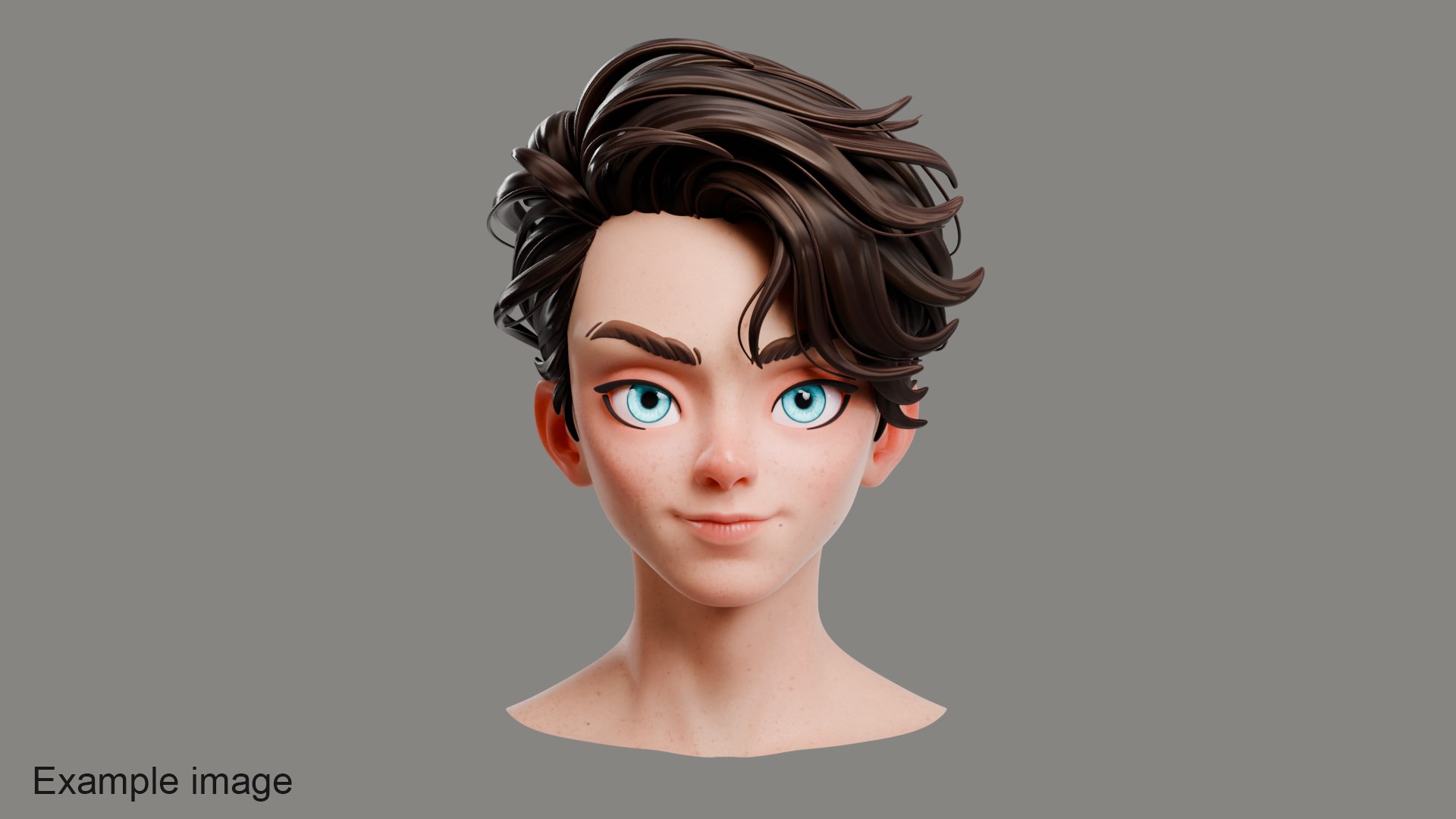 Cartoon Man Hair Model - TurboSquid 2242520