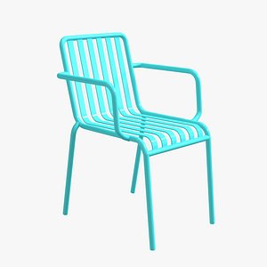 3D metal chair armchair