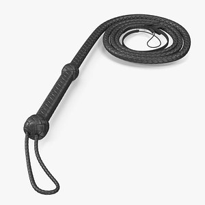 Cowboy Black Curved Whip 3D model