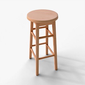 Wooden Bar Stool - Tall Seat