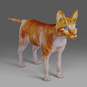 3D Calico Cat NO Rigged V2 in Blender