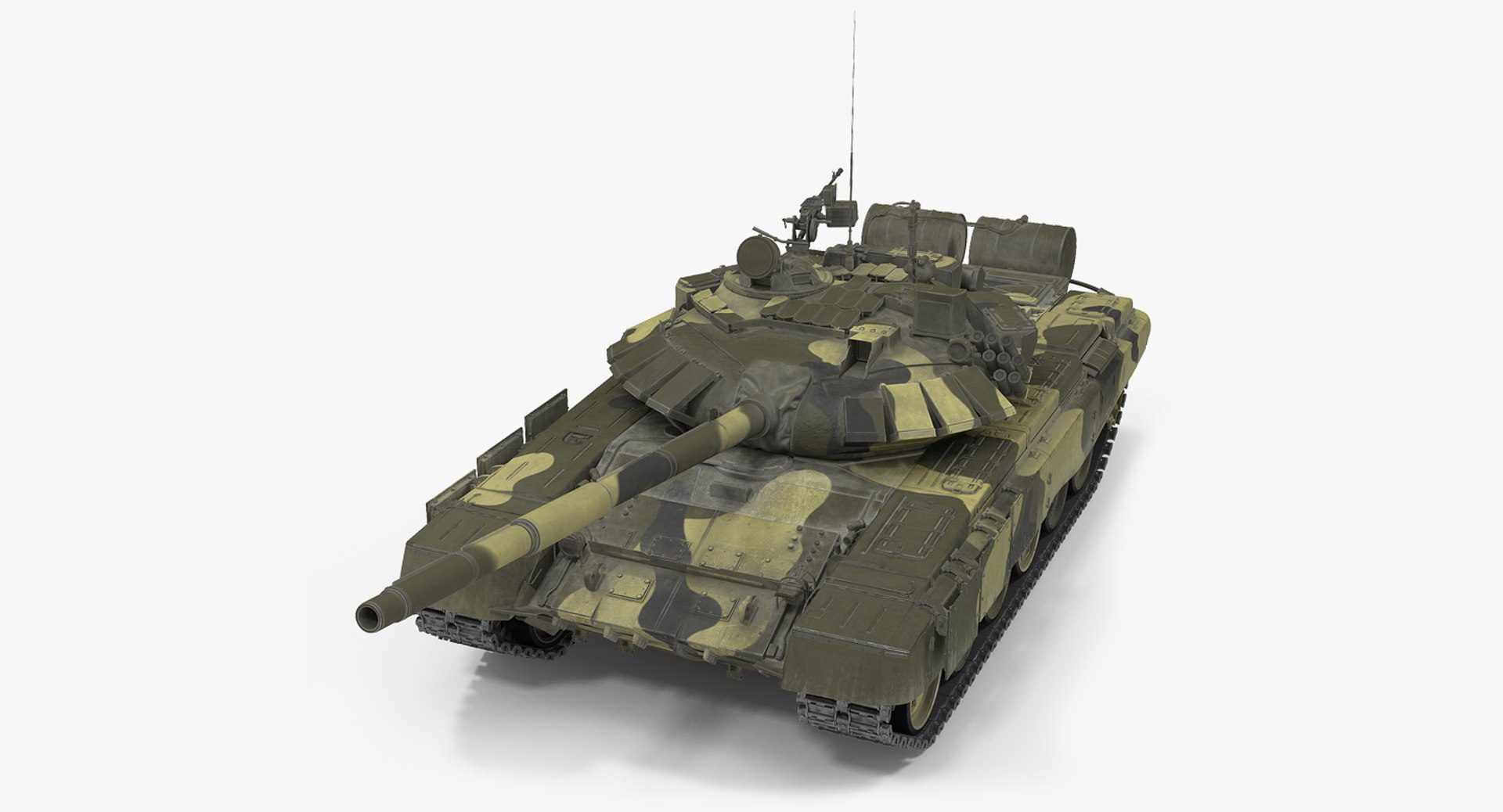 T72 Main Battle Tank Camo 3D model preview