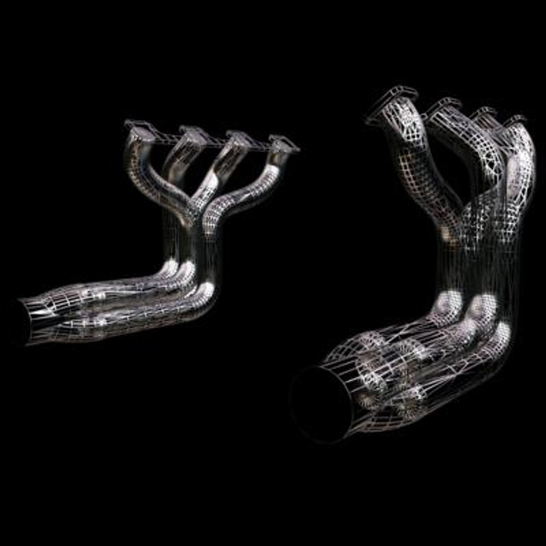 3d Exhaust Headers American V8 Model