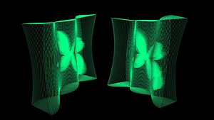 3D Tension Force Surface Grid - Physical Force Geometry 3D Model Solid 19K Triangles