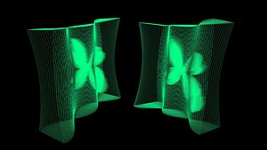 Tension Force Surface Grid - Physical Force Geometry 3D Model Solid 19K Triangles