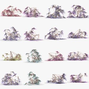 Alien plants set 005 3D model