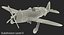 3D fighter aircraft republic p-47 model