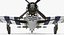 3D fighter aircraft republic p-47 model