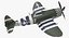 3D fighter aircraft republic p-47 model