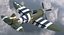 3D fighter aircraft republic p-47 model