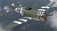 3D fighter aircraft republic p-47 model