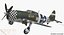 3D fighter aircraft republic p-47 model