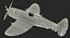 3D fighter aircraft republic p-47 model