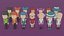 Готов к игре Low Poly Rigged Character Pack