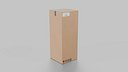Cardboard Cube Tall Box - Rigged and Fully Customizable