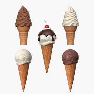 Collection Ice Cream 5 in 1 3D