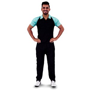 Cricketer Fielding Position 3D model