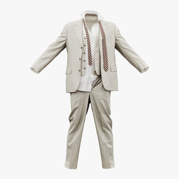 Suit B Full Undone 3D Model - TurboSquid 1851652