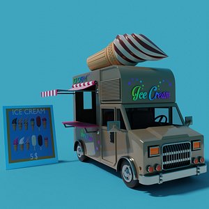 3D Ice cream truck