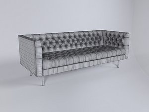 MODERN CHESTERFIELD LEATHER SOFA Burnt Sienna Leather WE