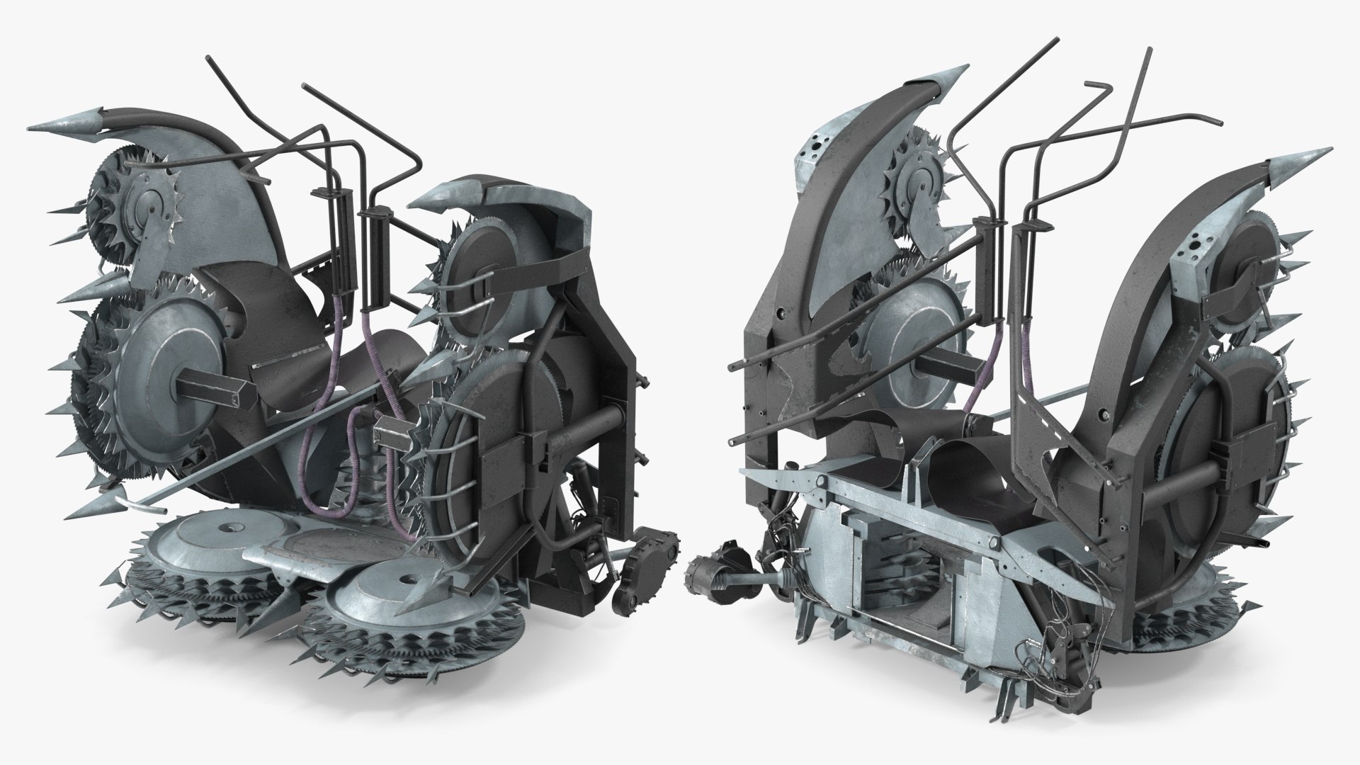 3D Forage Harvester Heads Folded - TurboSquid 1953269