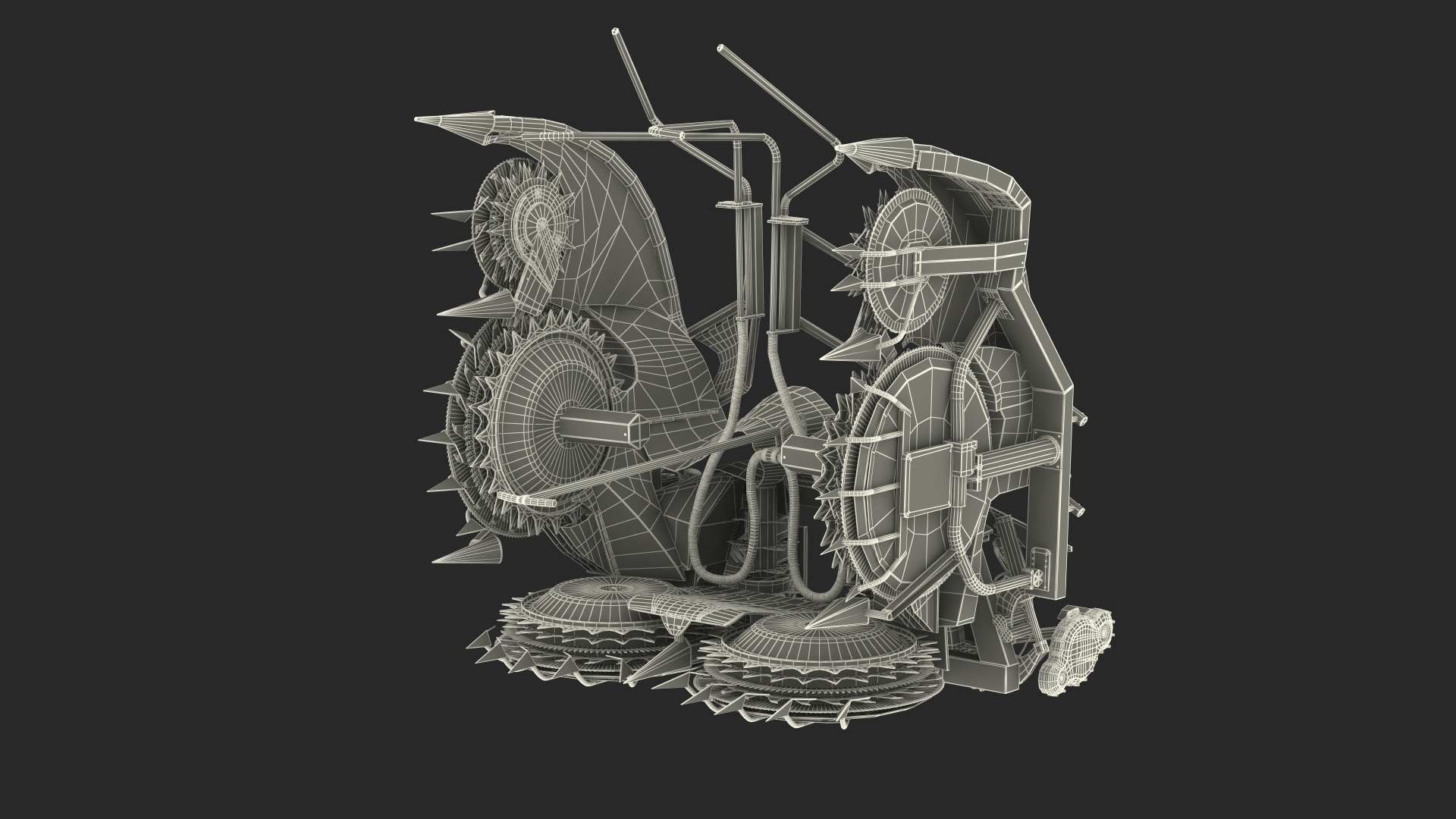 3D Forage Harvester Heads Folded - TurboSquid 1953269