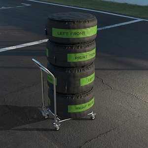 Trolley with Tire heating blankets 3 3D