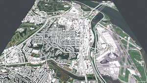 Cityscape Pentagon City Washington USA 3D model