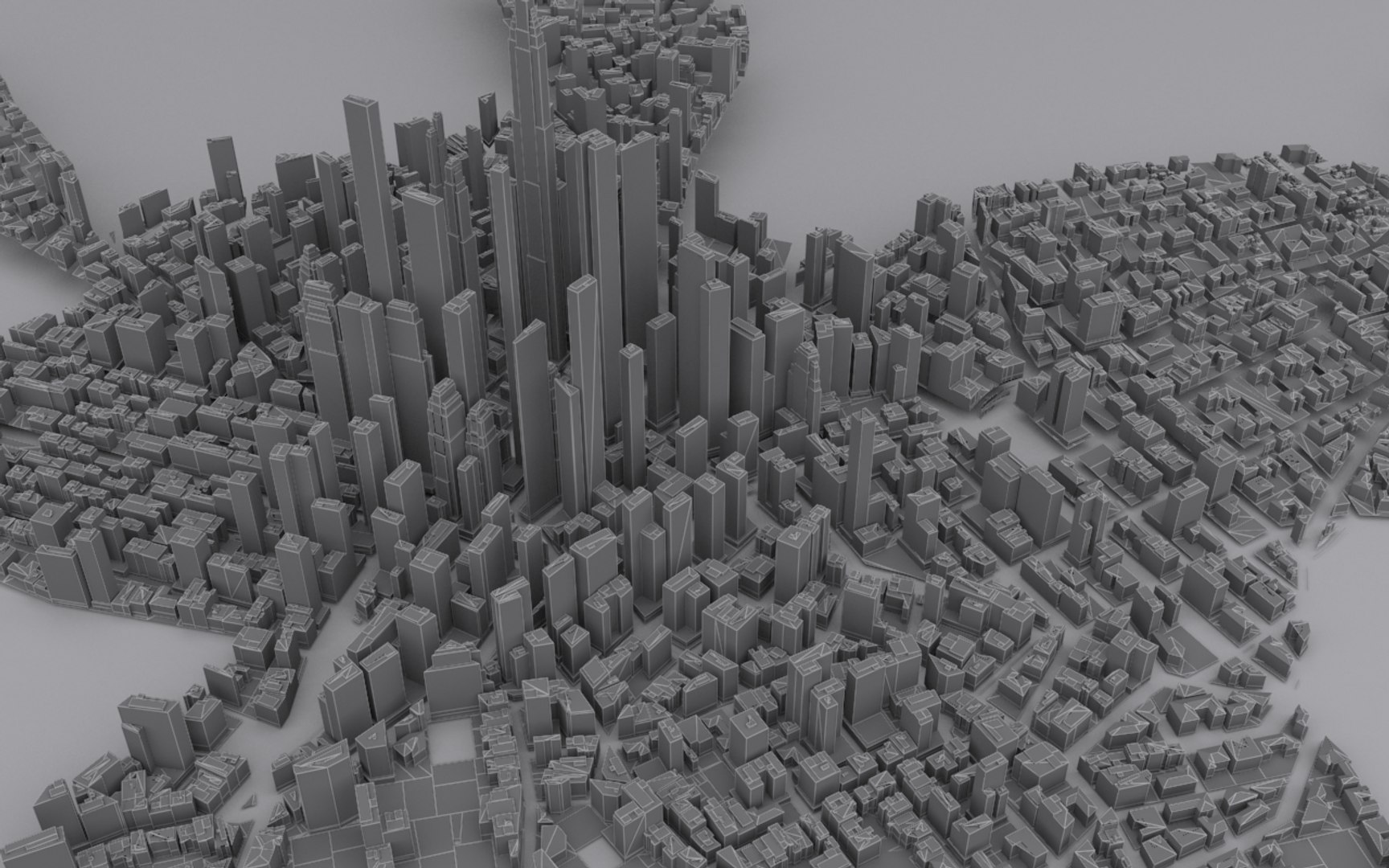 3d City Distant Model