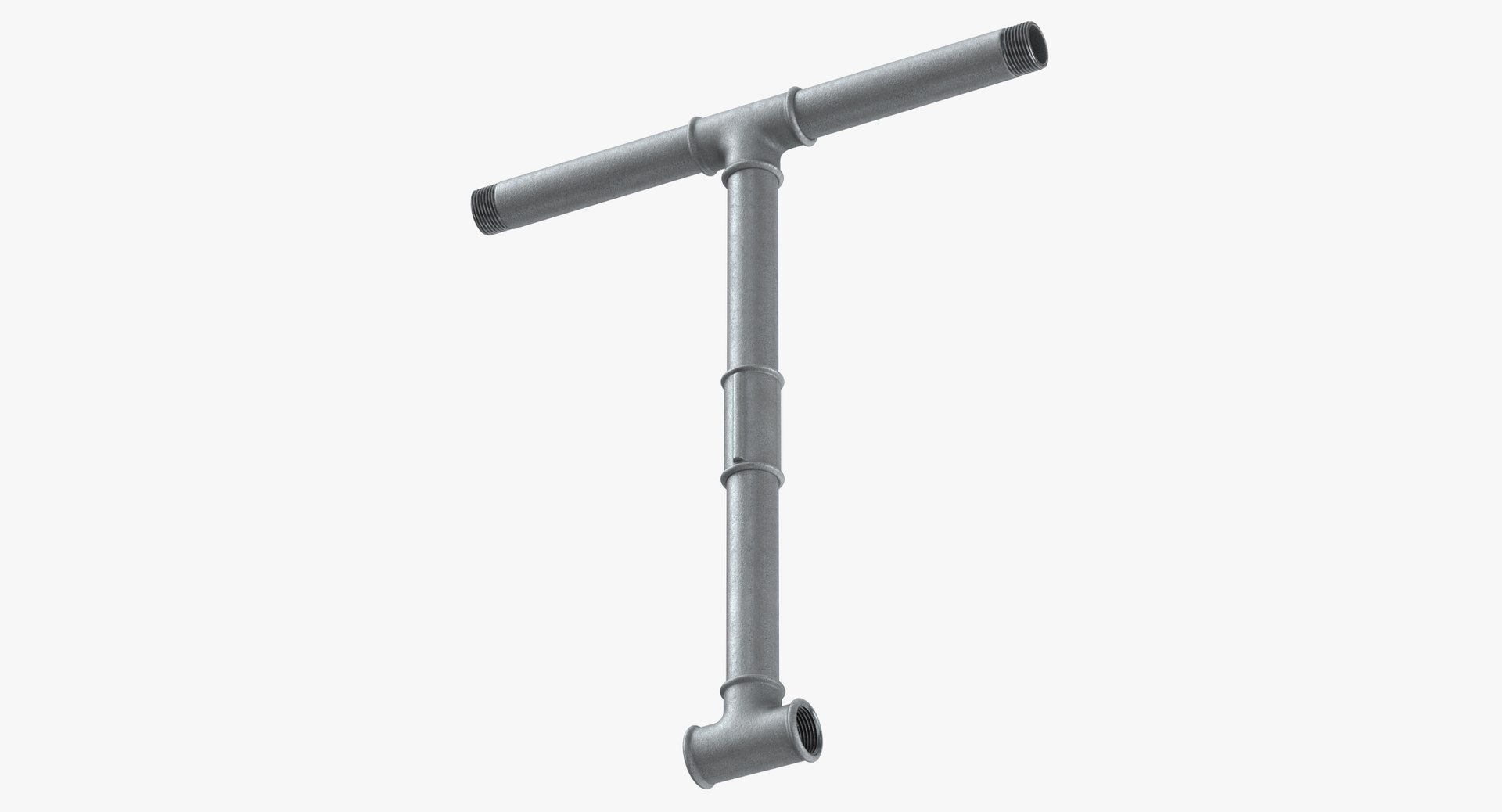 3D Model Galvanized Steel Pipe Letter - TurboSquid 1440946