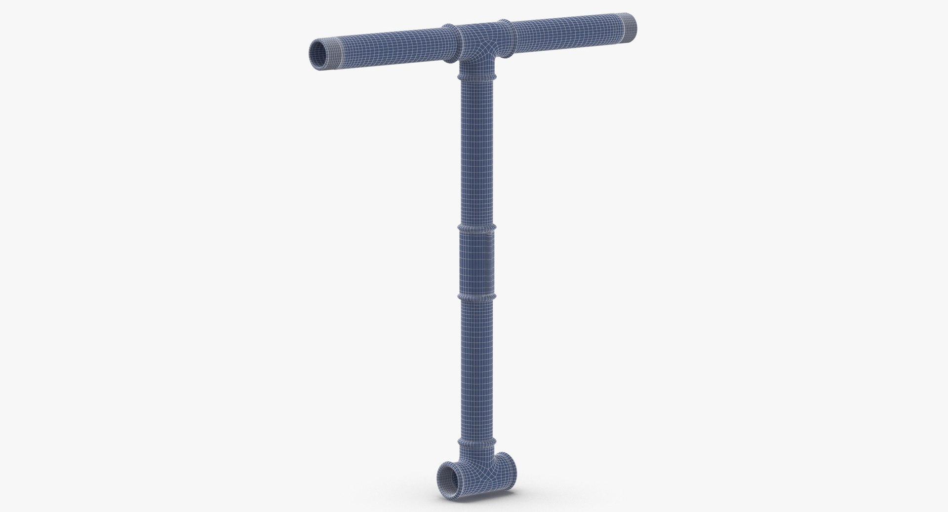 3D Model Galvanized Steel Pipe Letter - TurboSquid 1440946