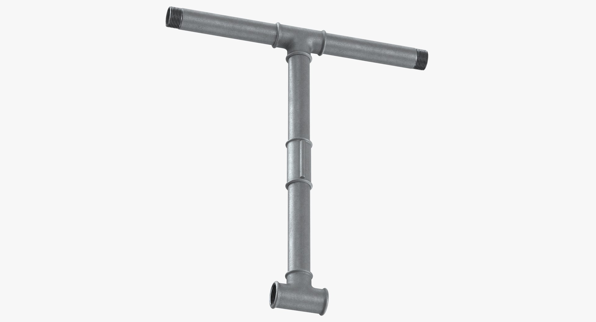3D Model Galvanized Steel Pipe Letter - TurboSquid 1440946