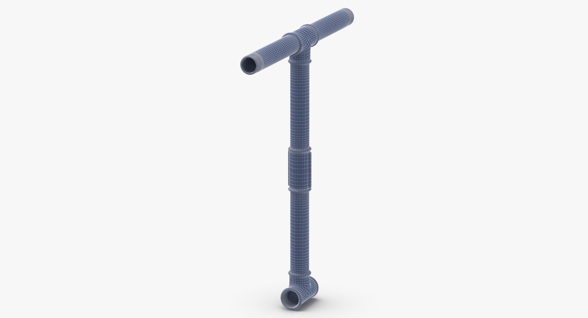 3D Model Galvanized Steel Pipe Letter - TurboSquid 1440946