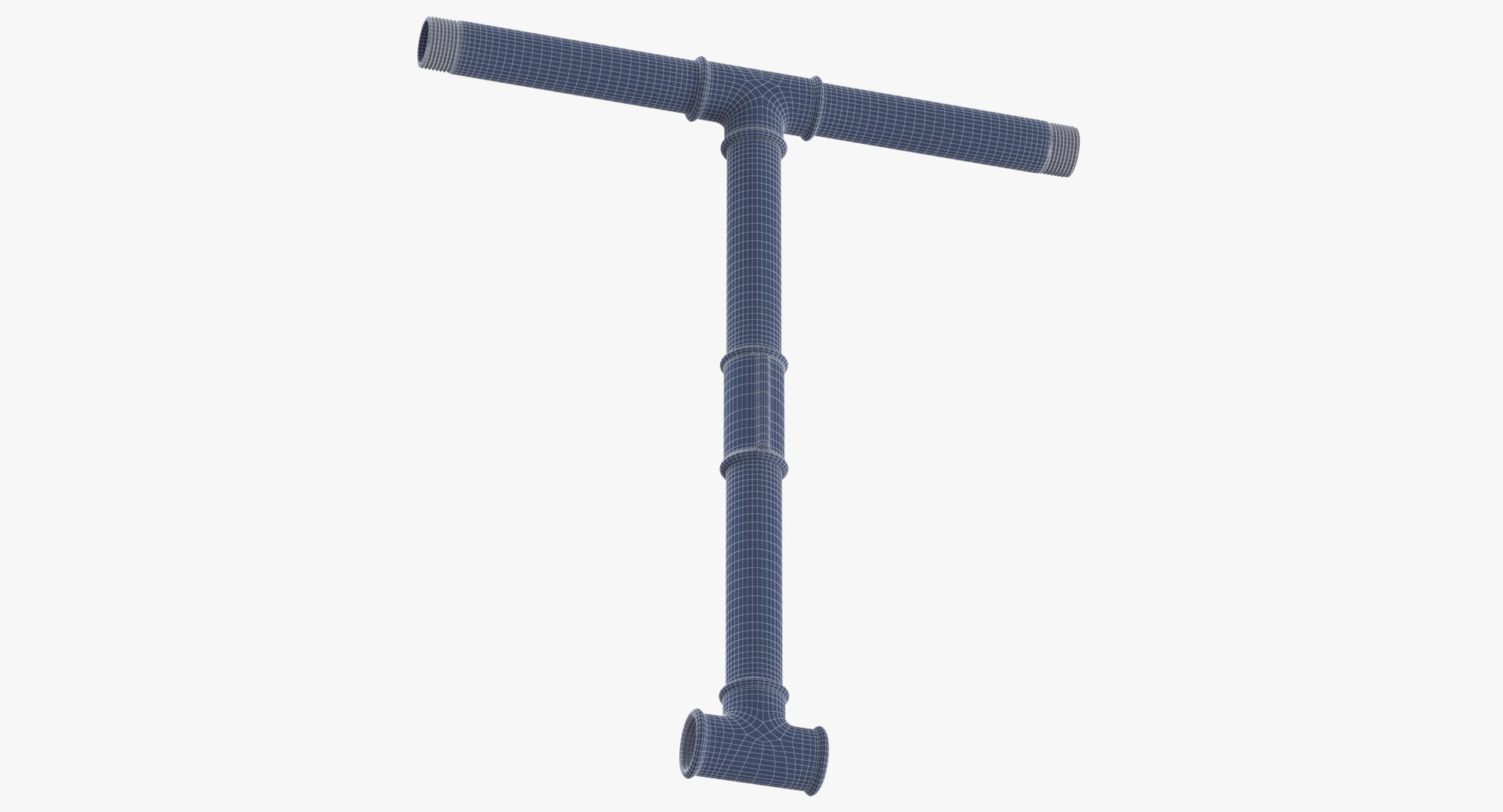 3D Model Galvanized Steel Pipe Letter - TurboSquid 1440946